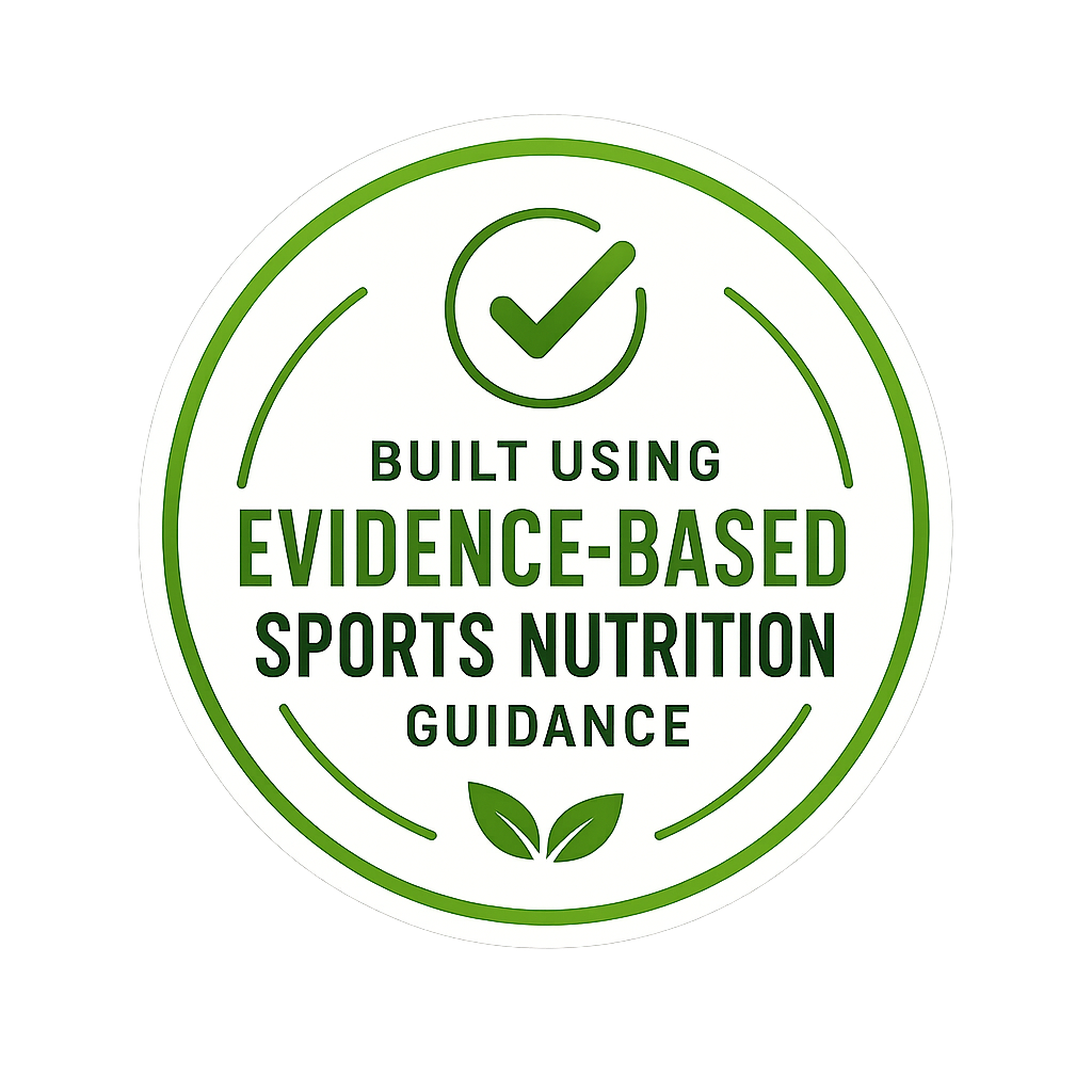 Built using evidence-based sports nutrition guidance